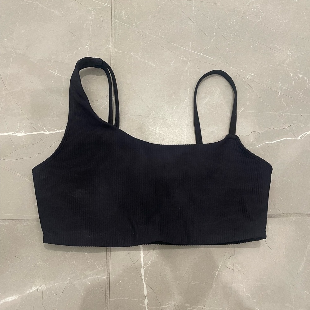 Free People Asymmetrical Black Sports Bra XS